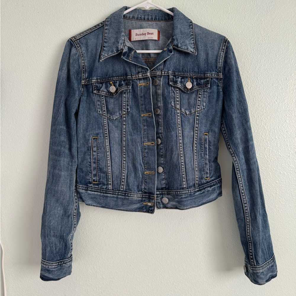 NOT FOR SALE-Aritzia-Sunday Best Classic Indigo Jean Jacket